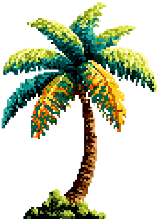 PixelPalm.zone palm tree logo